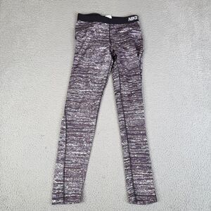 Nike Pro Hyperwarm Leggings Women Large Purple Compression Training Pant Pull On
